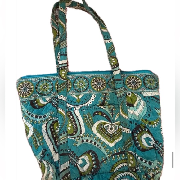 Handbags - Quilted paisley patterned blue Women's zipper Bag